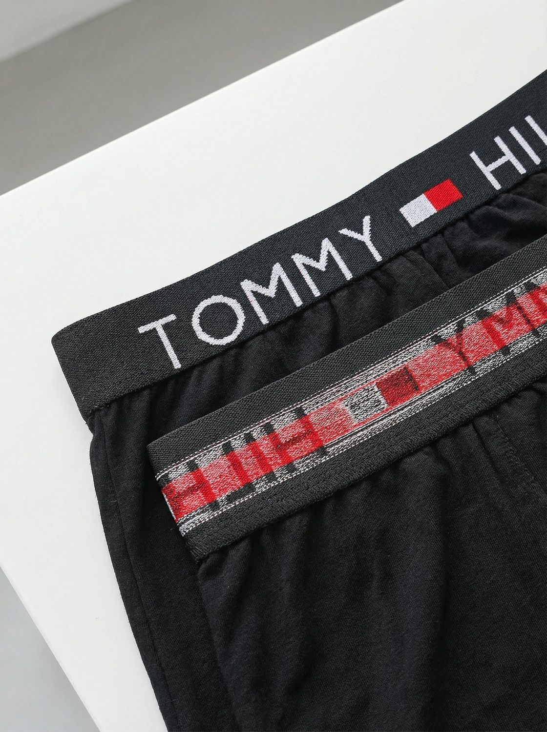(Premium якість) Чоловічі труси-боксери TH (Томмі Хілфігер), набір 5 шт, чорний набір, S 1049 фото
