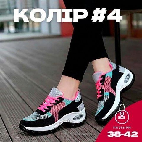 (Ortho Air) Жіночі ортопедичні кросівки H-53 для роботи та тривалого носіння чорні з рожевим та м&rsquo;ятним, 38/(23 см) 711 фото